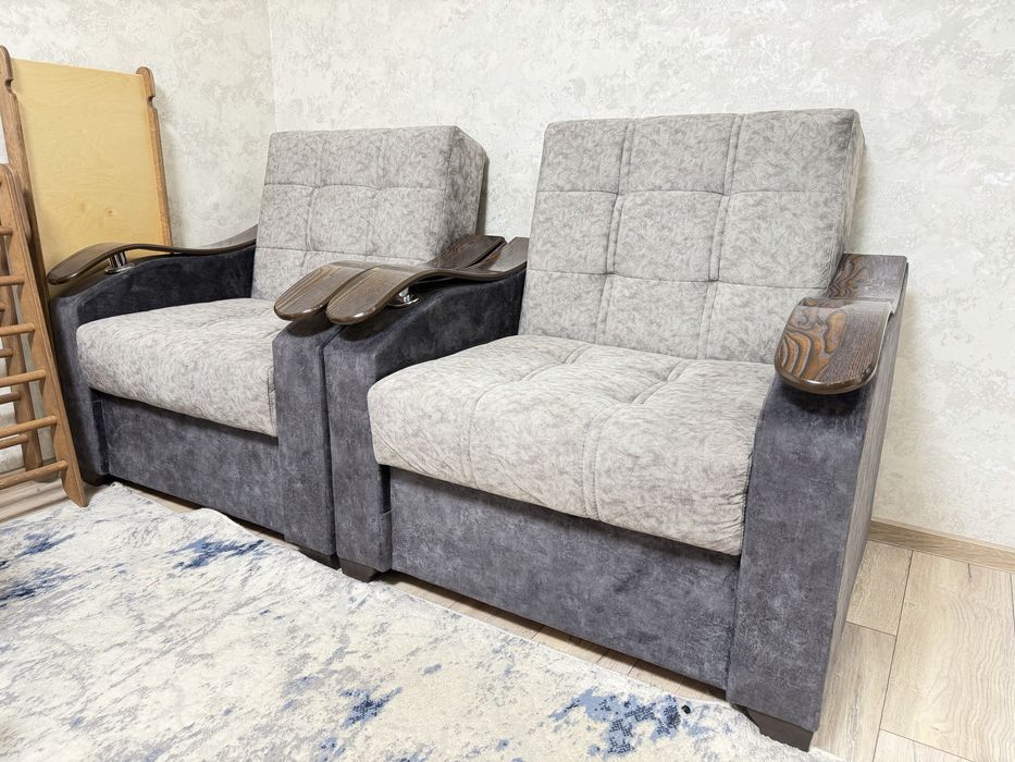 Диван и 2 кресла (раскладной, с ящиками для хранения)
