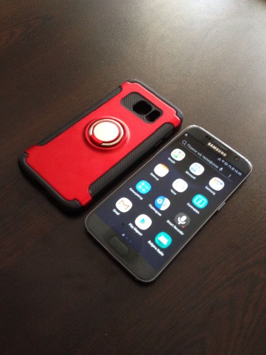 Samsung Galaxy S7 + гумиран, дизайнерски и противоудрен калъф