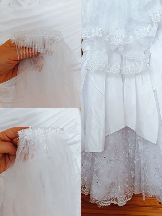 Булчинска рокля букет за кола и за ръка