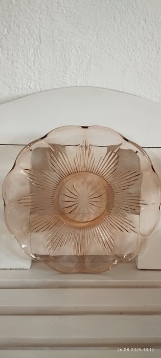 Стъклена фруктиера, плато.