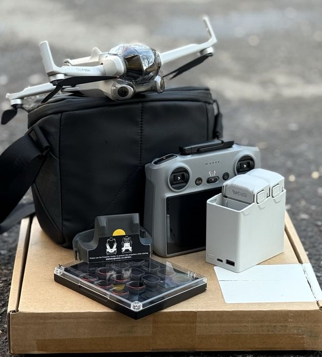 Дрон DJI Mini 4 Pro + 3 батерии + ND филтри + чанта – ТОП комплект