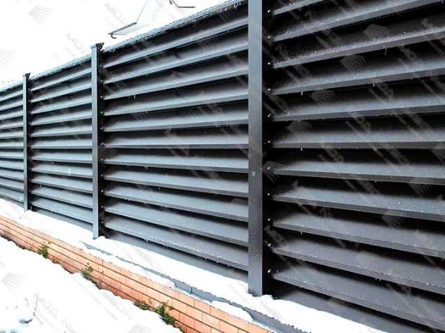 Забор жалюзи из металла