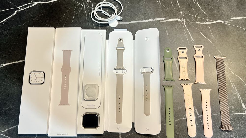 Ceas Smartwatch Apple Watch 7 45mm Starlight