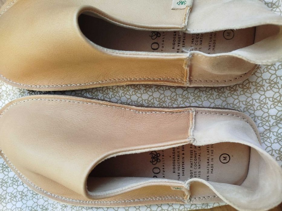 Унисекс Po-Zu меки кожени обувки-пантоф – размер 40-41