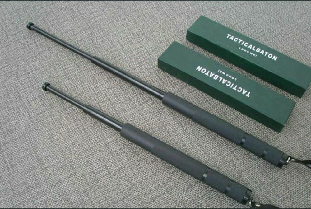 Baston telescopic negru 60 cm oțel galvanizat