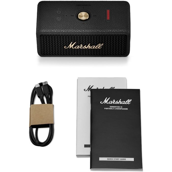 Marshall Emberton III, Bluetooth, 38W, Autonomie 32 ore, IP67, Negru/Alama