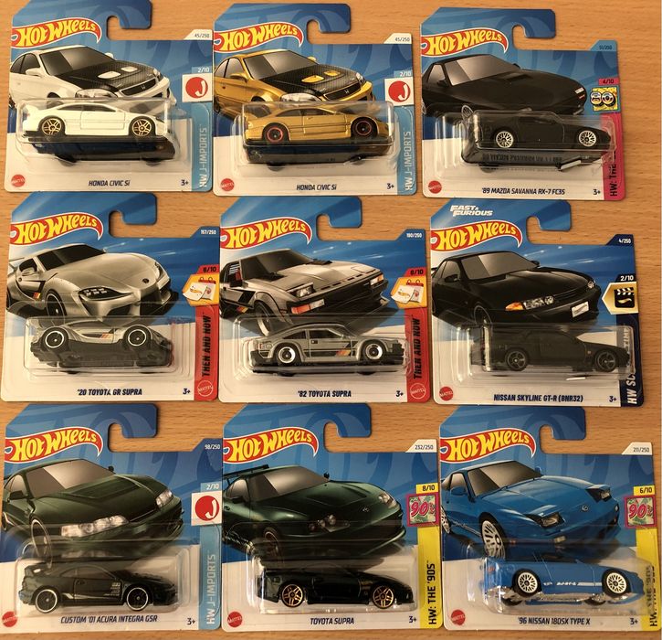 Masinute Hot Wheels Japoneze Subaru/Nissan/Toyota/Honda/Mazda/Acura