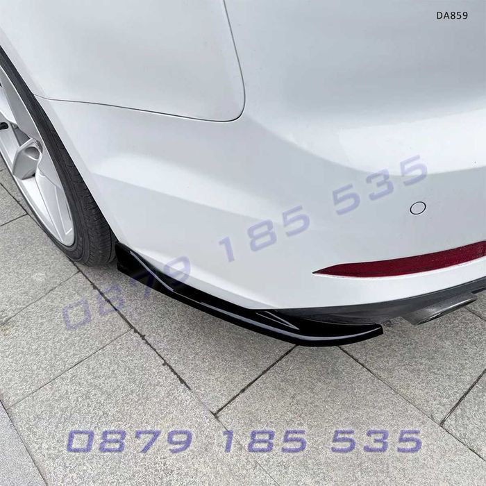 Тунинг добавки за задна броня Audi A5 F5 S-Line Pre-Facelift 2017-2020, черен гланц - DA859 сплитер разширения задни ауди а5 при фейс