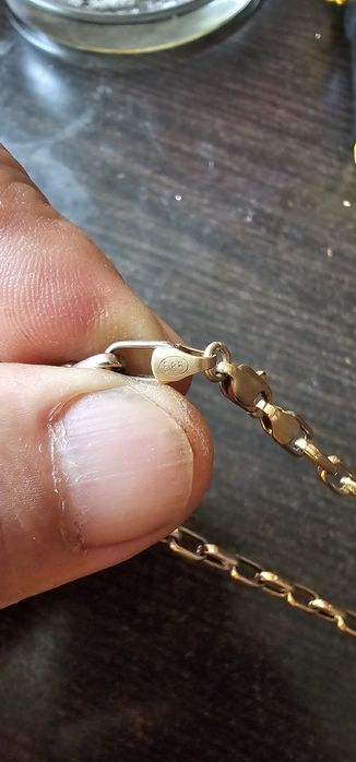 Lanțișor cu cruciuliță  aur 14 k  , 25,5 cm