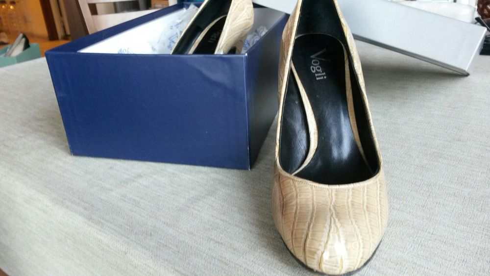 Обувки на ток, естествена кожа