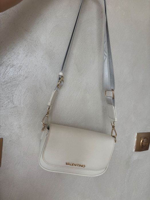 Valentino - Бяла кожена чанта