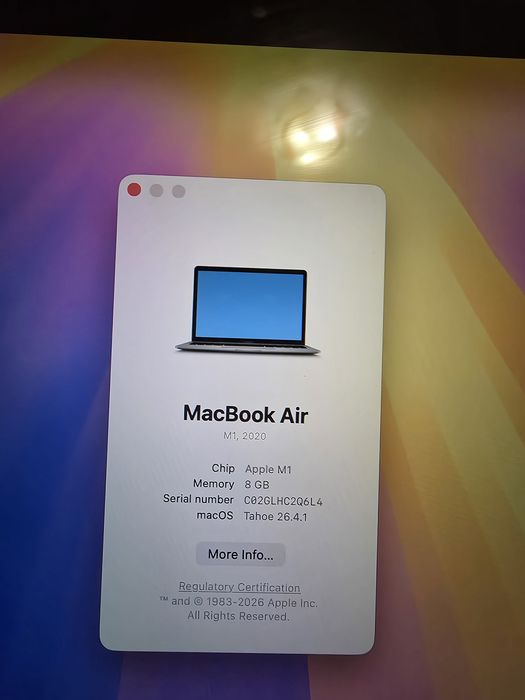 MacBook Air M1 2020 Space Gray/ 8GB RAM / 256GB SSD / Baterie 84