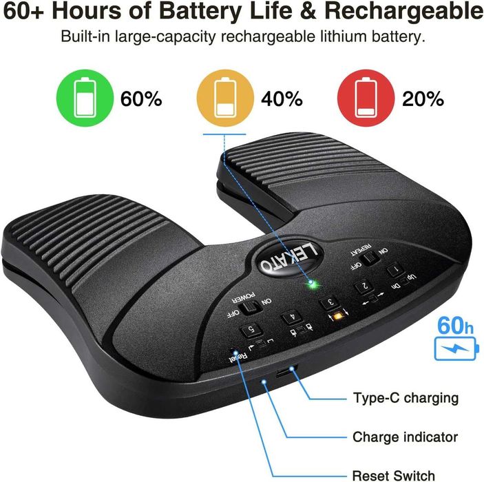 LEKATO Bluetooth педал за обръщане на страници