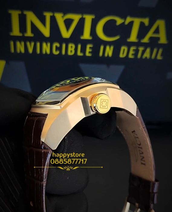 INVICTA Lupah Mother of pearl Gold 48 mm, Инвикта нов мъжки часовник