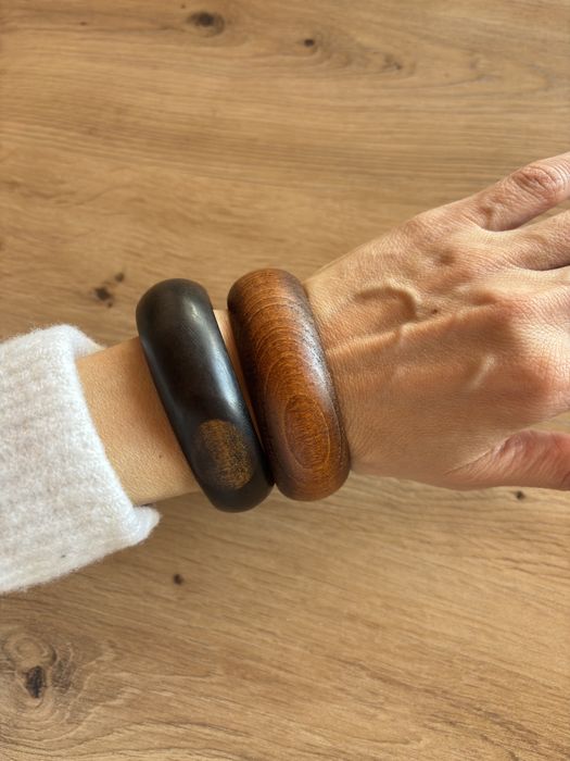 Дървени гривни от естествено дърво