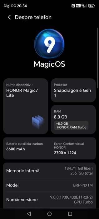 Vând honor magic 7 lite