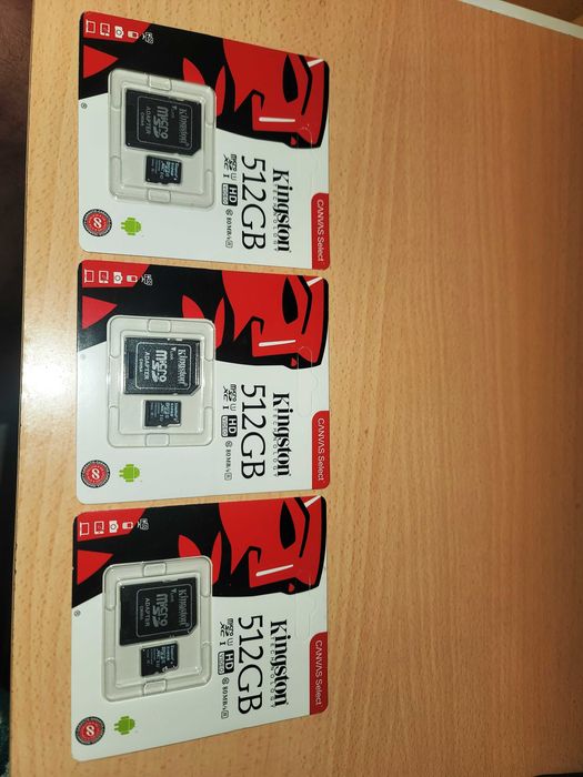 SD карта памет Kingston 512GB плюс SD адаптер