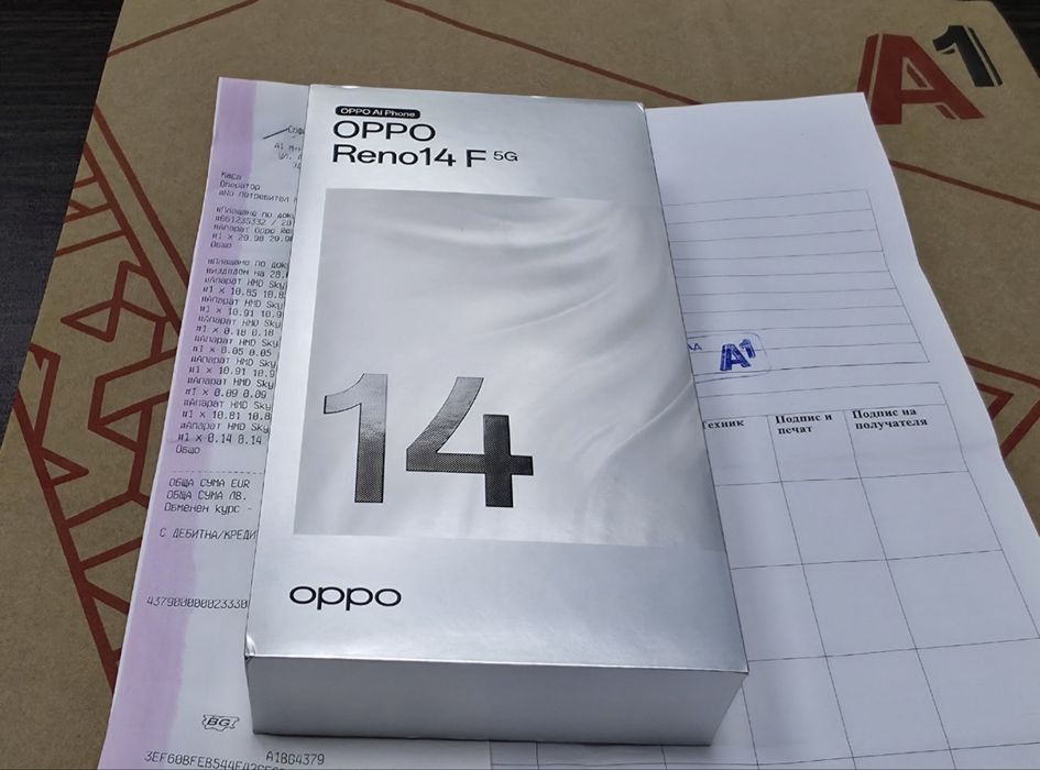256GB Oppo Reno 14 F 5G Гаранция A1 2028г. Green | Зелен