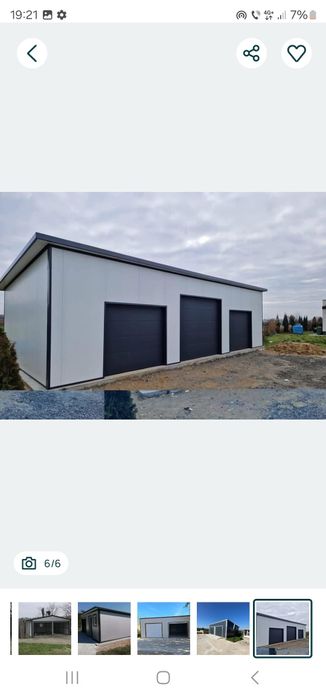 Garaje auto pe structura metalica izolate cu panouri Sandwich