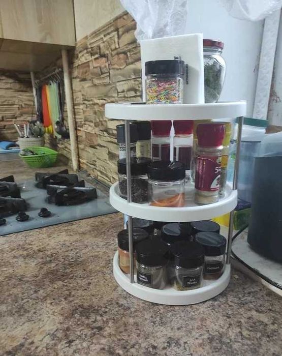 Въртящ се органайзер на 3 нива 360 градуса за кухня и баня