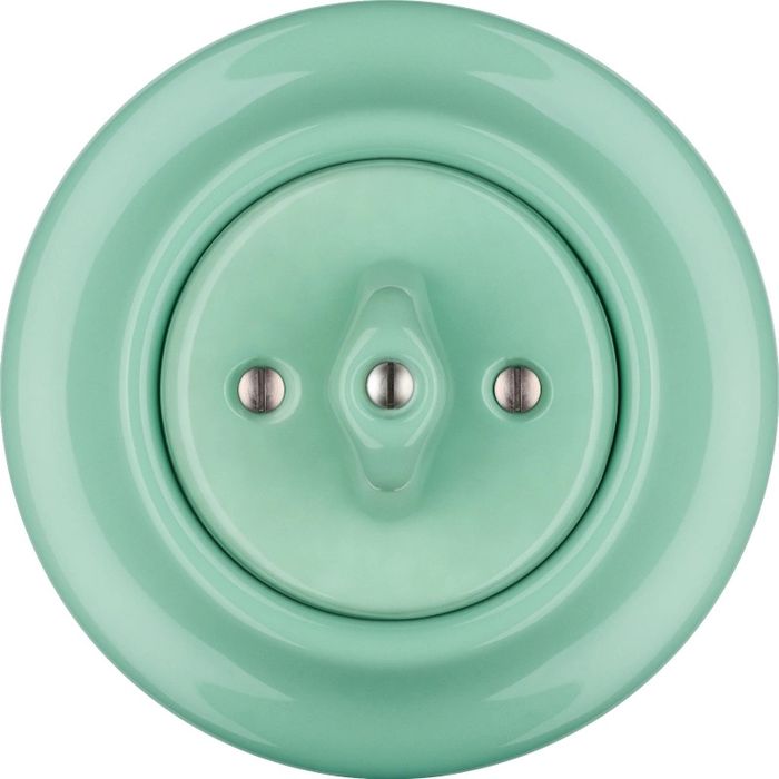 Intrerupator rotativ din portelan culoare verde menta