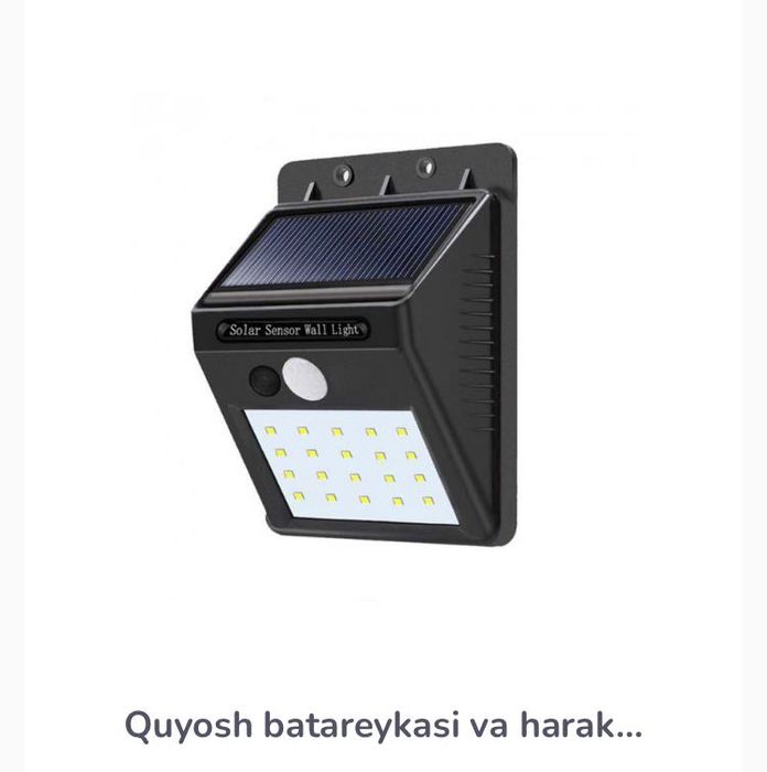 Quyoshdan energiya oluvchi chiroqlar