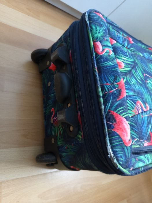 Troler mic imprimeu flamingo