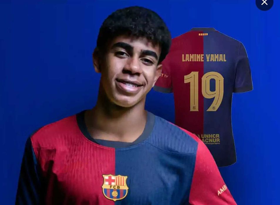 Ново Ламин Ямал с номер 19 Барселона новия екип 24/25  Детски екип
