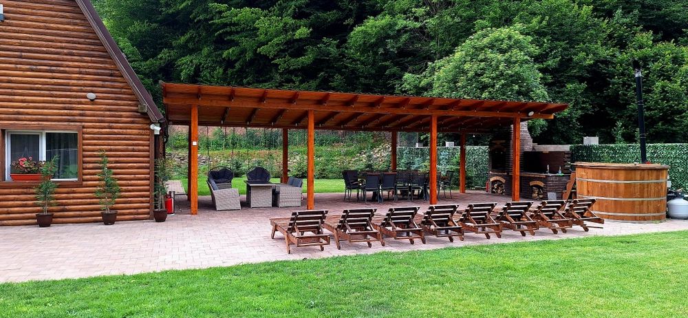 Cabana de inchiriat cu piscina interioara incalzita, ciubar, pensiune