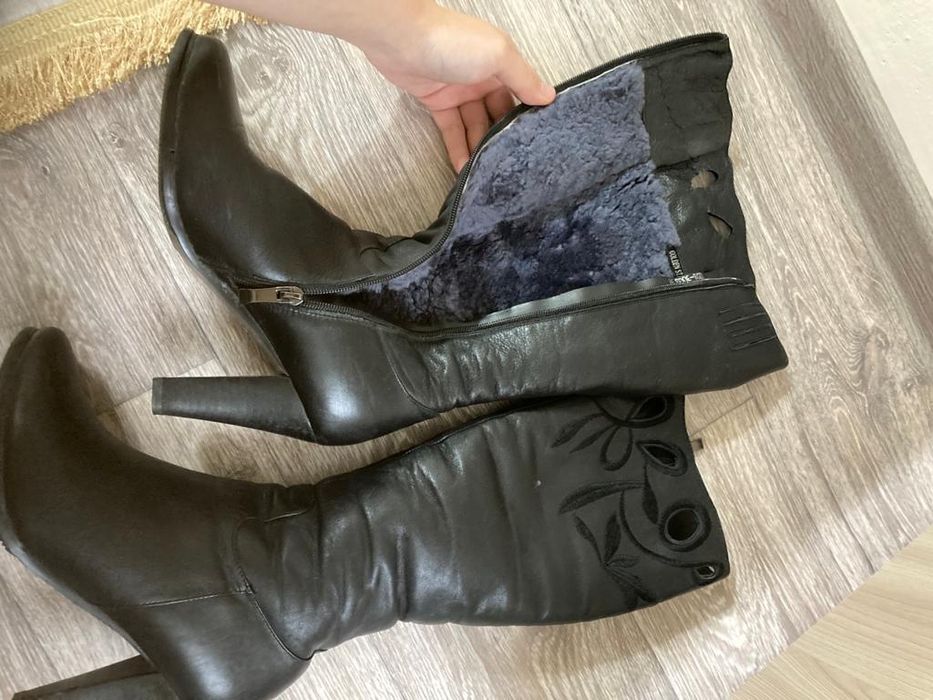 Продам сапоги чистая кожа