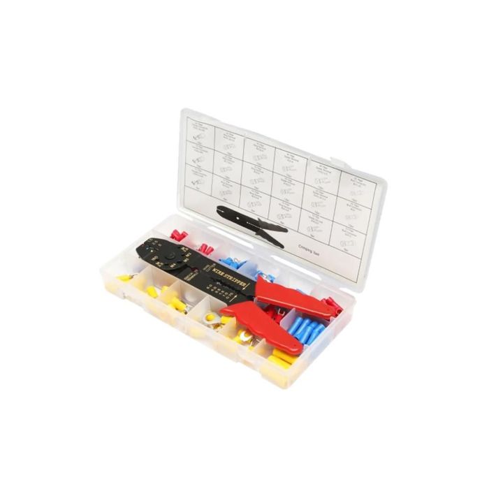 Trusa papuci electrici izolati, 175 bucati cu cleste pentru dezizolat si sertizat cabluri