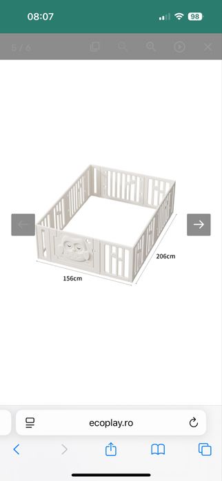 Gard pentru bebeluși - "Birch"Ecoplay