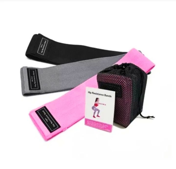 Тканевые фитнес резинки в комплекте