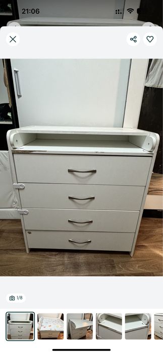 Комод белый 5тыс