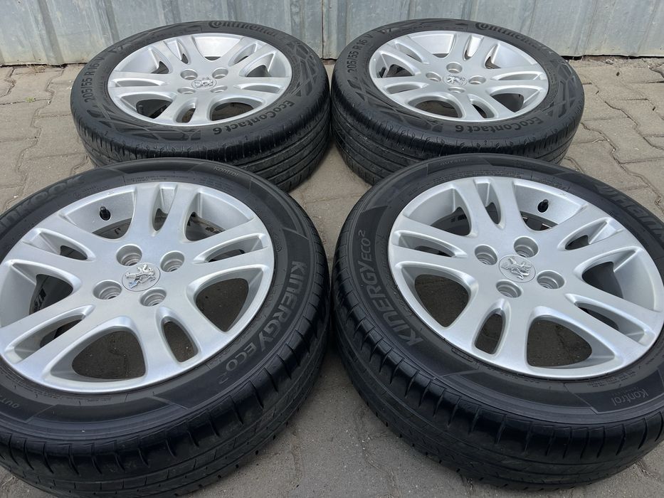 Jante aliaj 4x108mm, anvelope vara 205/55 R16 Peugeot 307 308 208 Partner