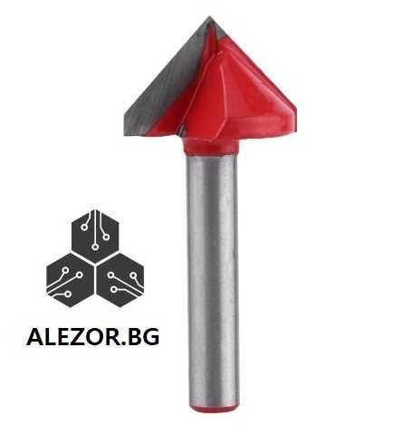 Фрезер за гипсокартон 90 градуса конус, захват 6 или 8 mm, Фрезери