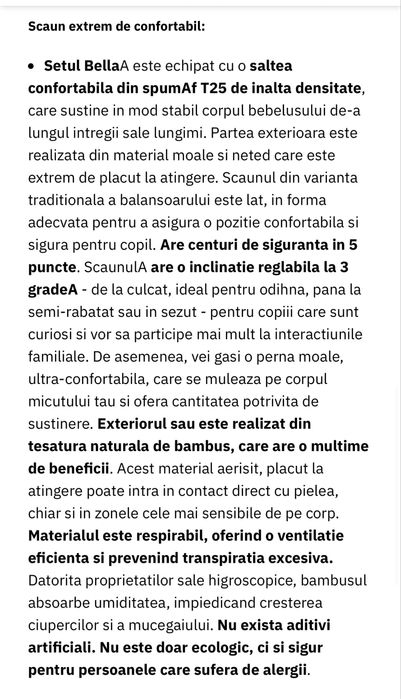 Balansoar şi landou Lionello, Bella, Ecran tactil si telecomanda