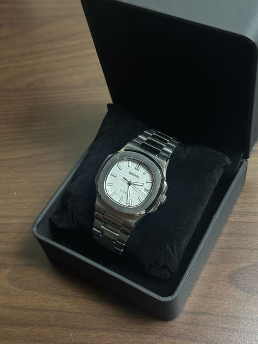 Ceas Seiko Nautilus Alb Automatic NH35 cu cutie