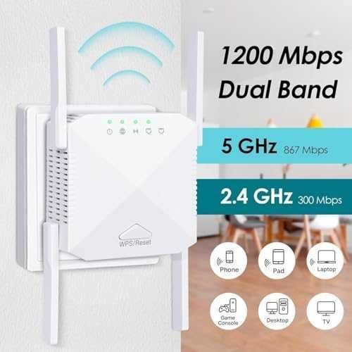 WLAN WiFi Repeater 1200 Mbps Dual Band 2.4G/5G