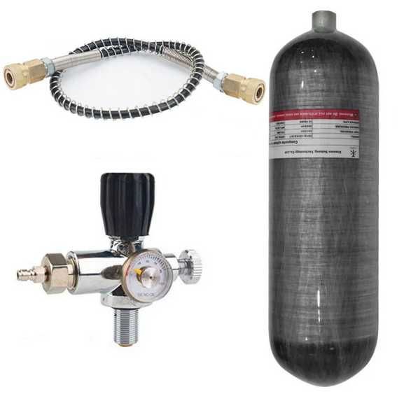 Карбонова бутилка Tuxing 6.8 L, 300 Bar, 4500 PSI, PCP