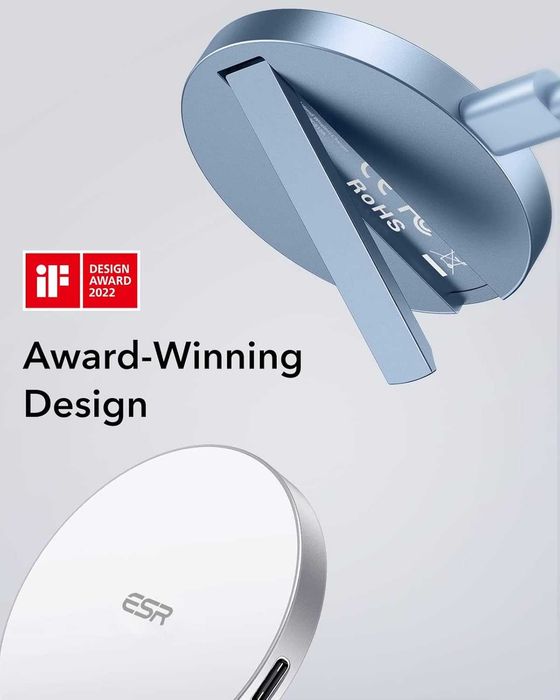 Безжично зарядно устройство ESR HaloLock със стойка