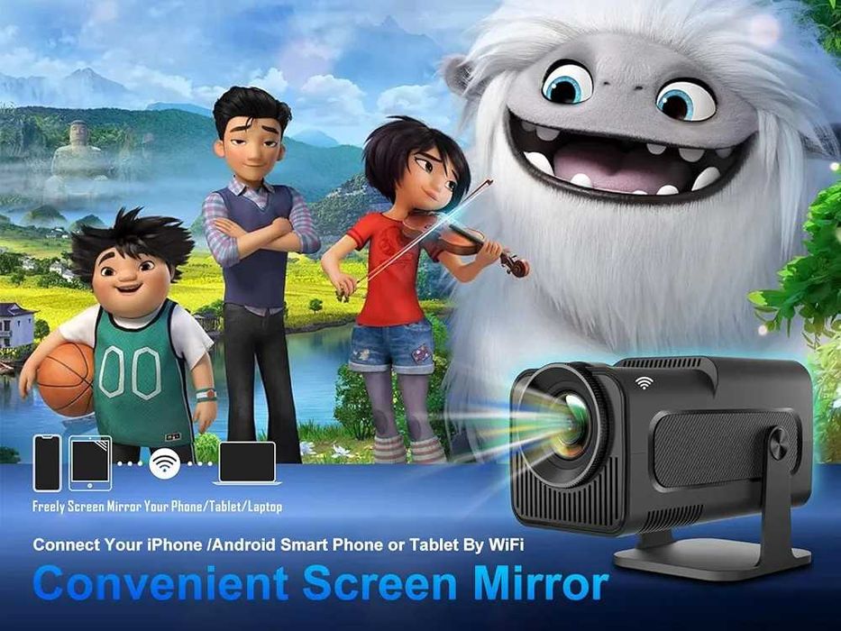 Videoproiector portabil SMART 12000lumeni Android11 WiFi6 Bluetooth 4K