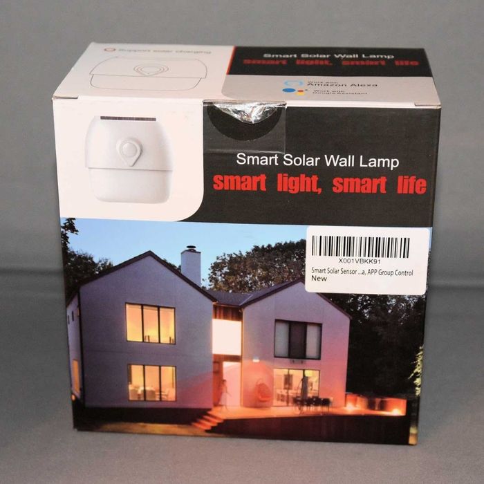 Соларна сензорна лампа с RGB, USB зареждане, IP64, работа с Alexa