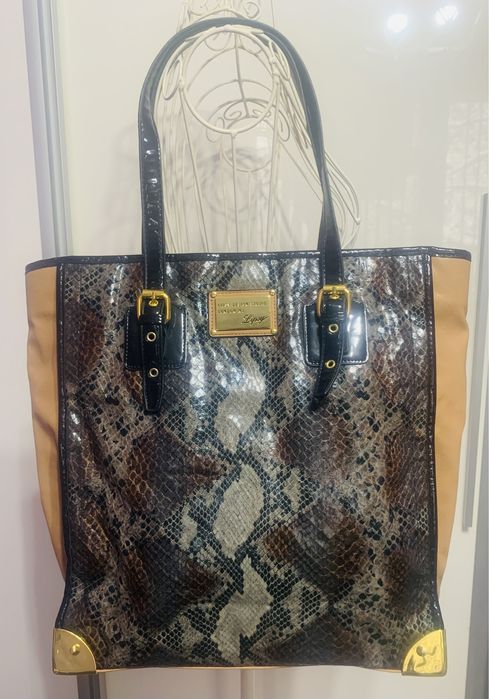 LIPSY Нова дамска чанта животински принт с лого