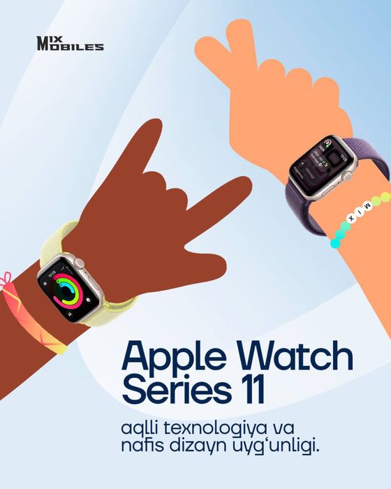 НОВЫЙ Apple Watch 11 42mm 46mm. Бесплатная доставка!