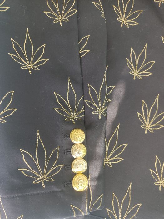 Palm Angels черно яке със златисти елементи