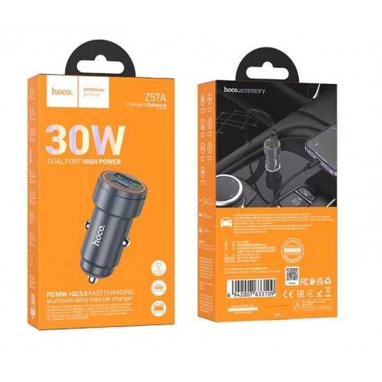 Зарядно за Кола USB Type C PD30W QC30 30W с Кабел Type C към Type C
