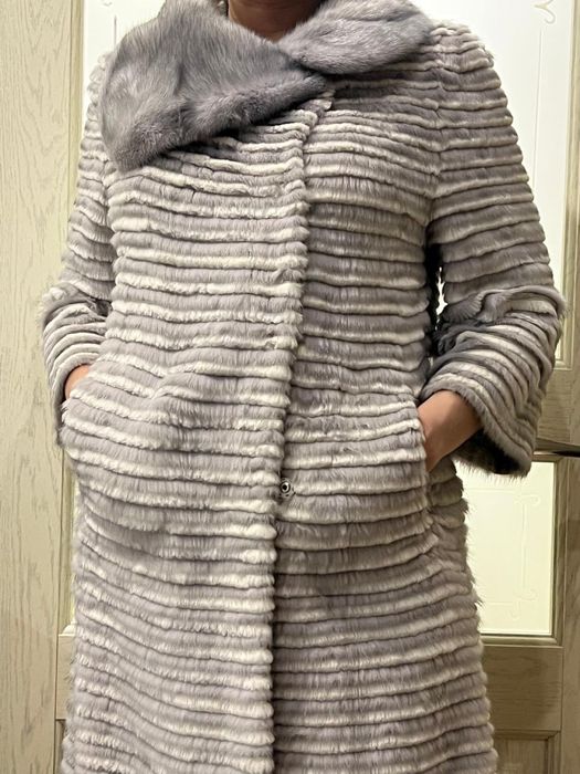 Кардиган из натурального меха норки и кролика