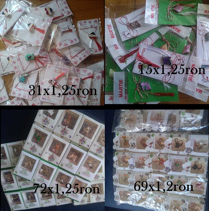 Lot mare mărțișoare (+3600buc.)+ vrac en-gros (pt. revânzare)
