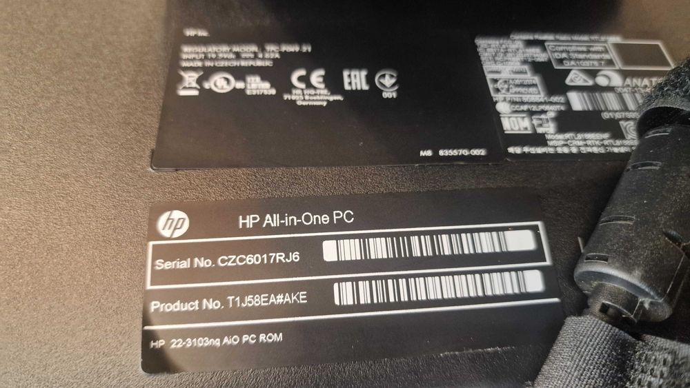 sistem pc all in one HP hp 22-3103nq i3 4Gb ram 500Gb